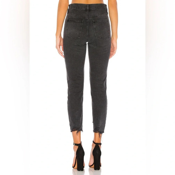 Free People Blossom High Rise Distressed Rigid Jeans in Black Size 27 - Picture 5 of 14